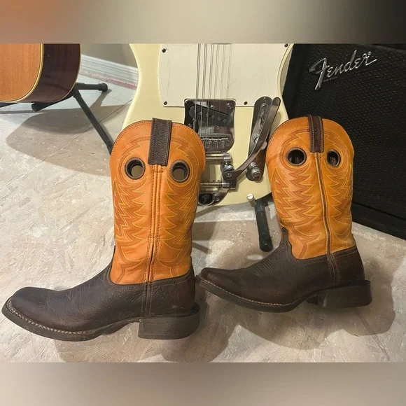 Durango Brown and Red Western Boots - Picture 5 of 13